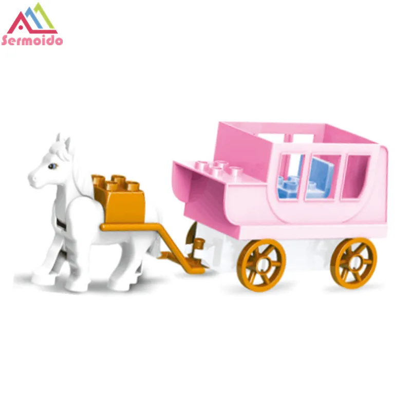 

sermoido Royal Carriag Car Sofia the First Magical Carriage Large Building Block Toys For Children DBP274