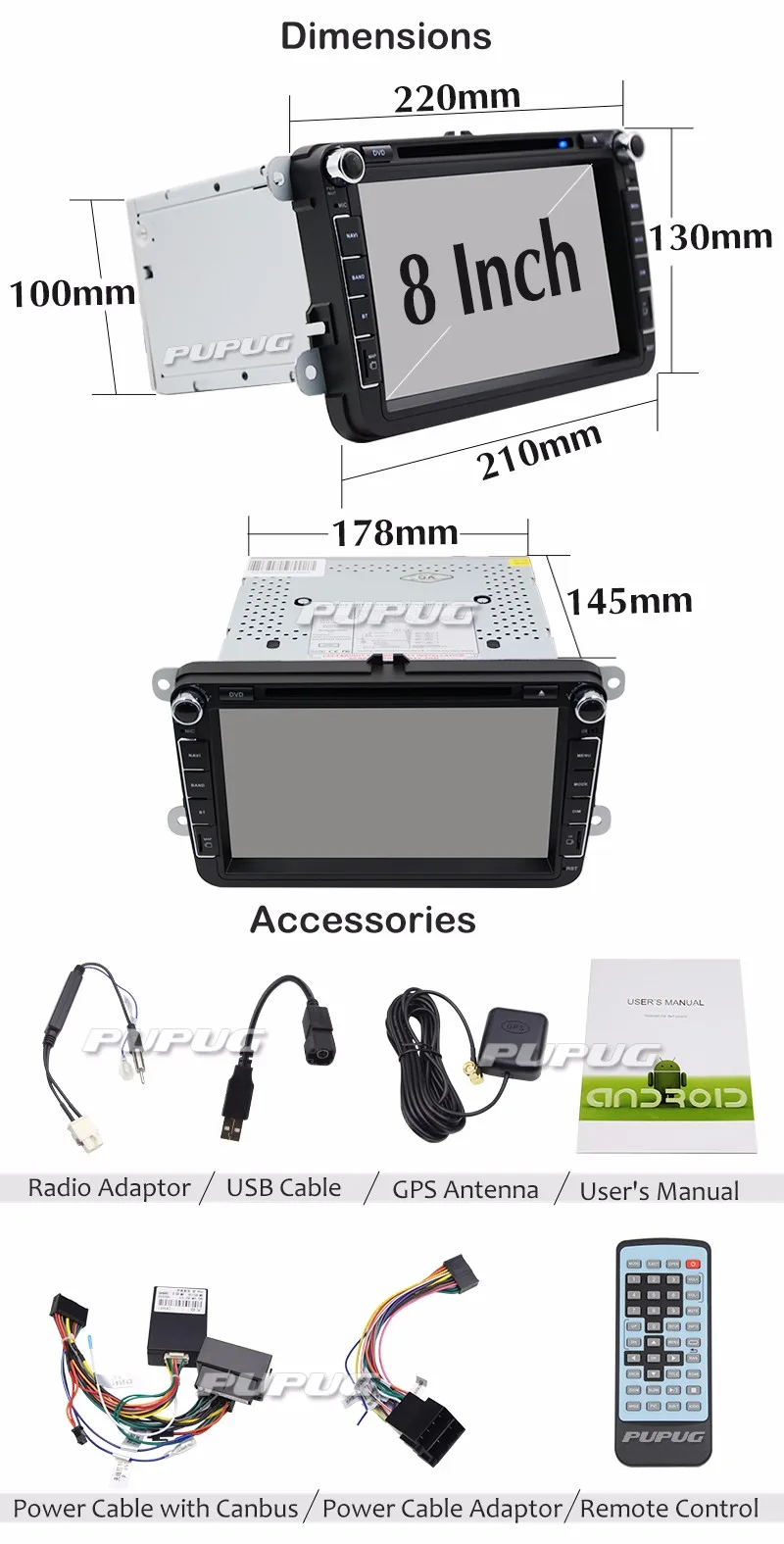 Flash Deal Android 5.1 Car DVD GPS navigation player For Volkswagen GOLF POLO JETTA TOURAN EOS PASSAT Caddy Car autoradio GPS navigation 13