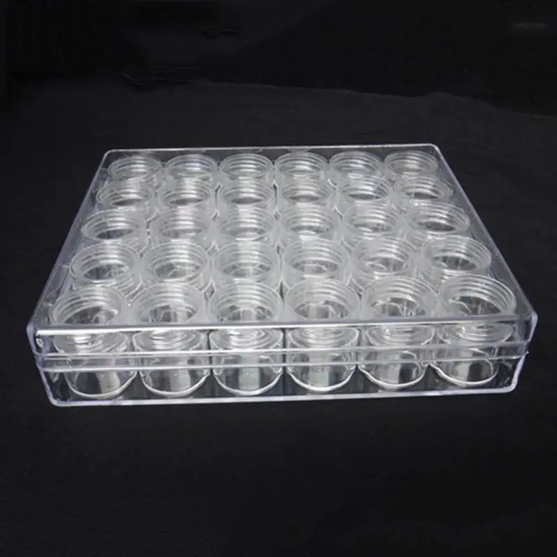 

Clear Plastic Bead Jewelry Storage Containers with 30pcs Small Round Jars