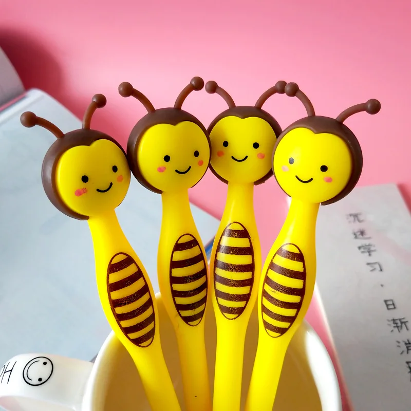 

Cute Bee Gel Pen Promotional Gift School Office Supply Student Stationery Signing Pen Black Ink 0.5mm