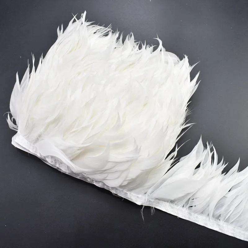 

Top quality natural goose feathers trims for Crafts Sewing clothing Party decorative 8-10cm DIY white feathers for needlework