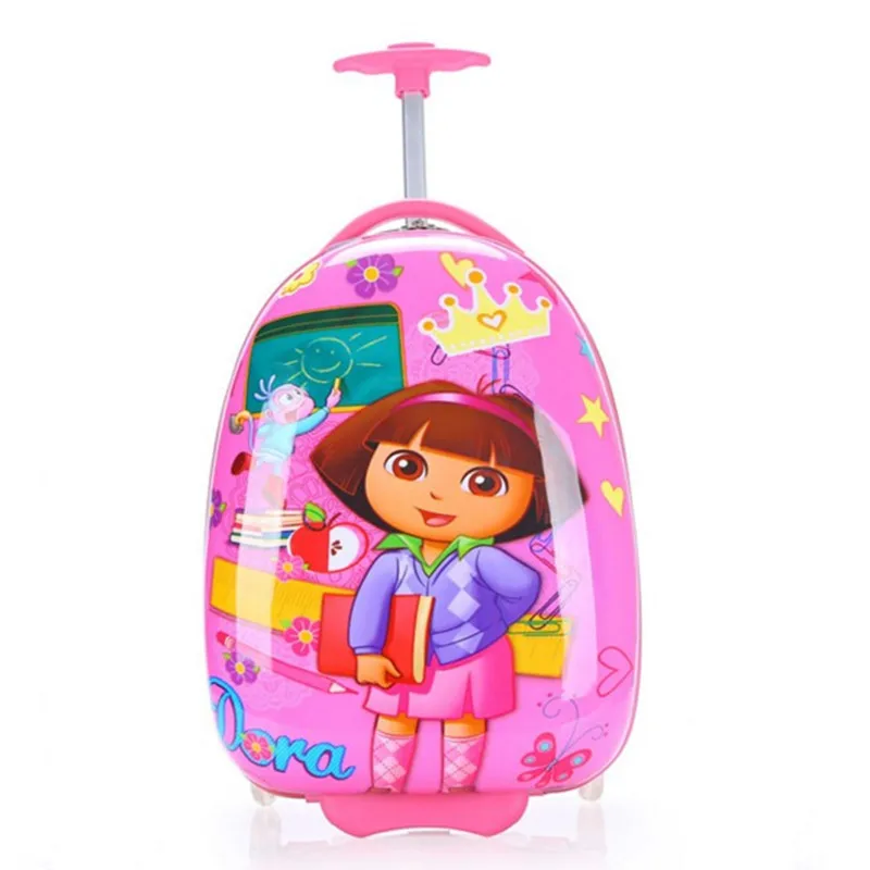 Модная школьная сумка для мальчиков и девочек дорожные сумки на колесах мультяшный Чемодан ABS+ PC багаж с колесом детский аниме Водонепроницаемый школьный