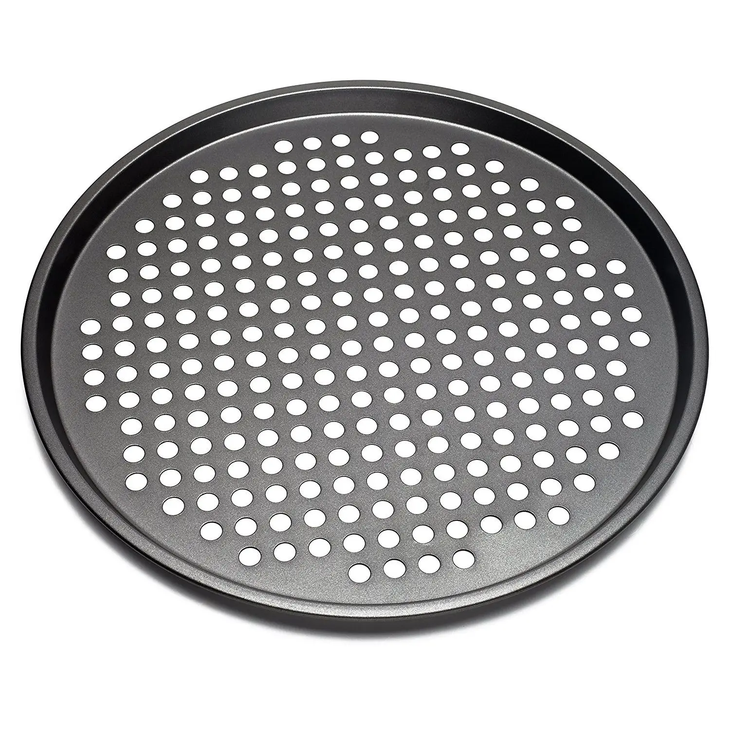 HOT Carbon Steel Nonstick Pizza Baking Pan Tray 32cm Pizza Plate Dishes Holder Bakeware Home Kitchen Baking Tools Accessories