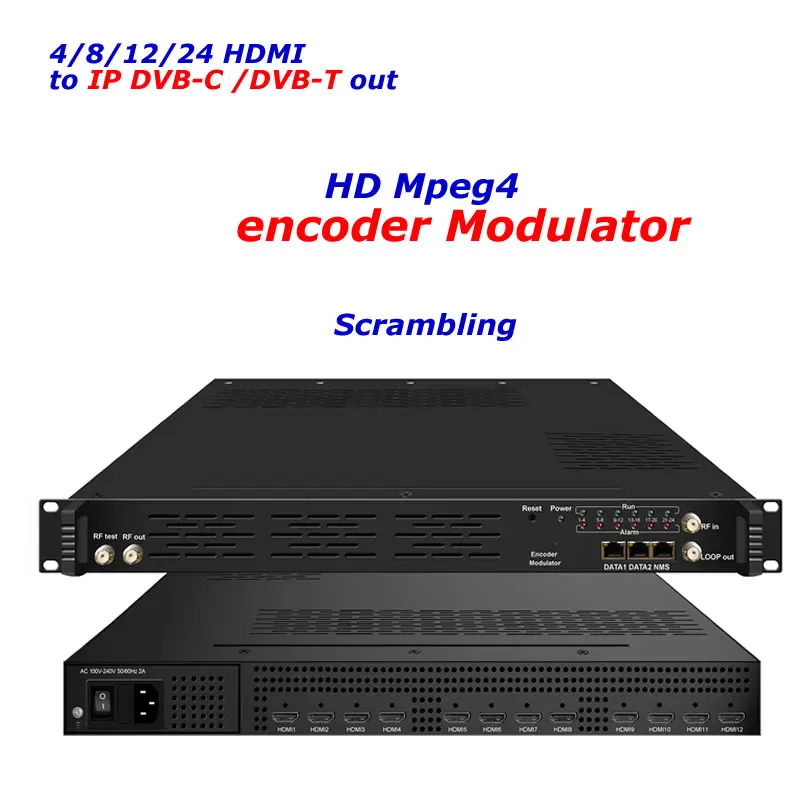 HD для RF модулятор 4/8 многоканальный Mpeg4 энкодер с входом DVB-C QAM DVB-T NDS3542I |