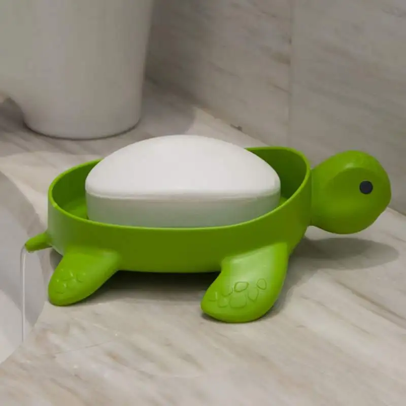 Забавная черепаха мыльницы мыло слив Контейнер Диспенсер Коробка держатель с крышкой для кухни Ванная комната хранения Органайзер детский подарок