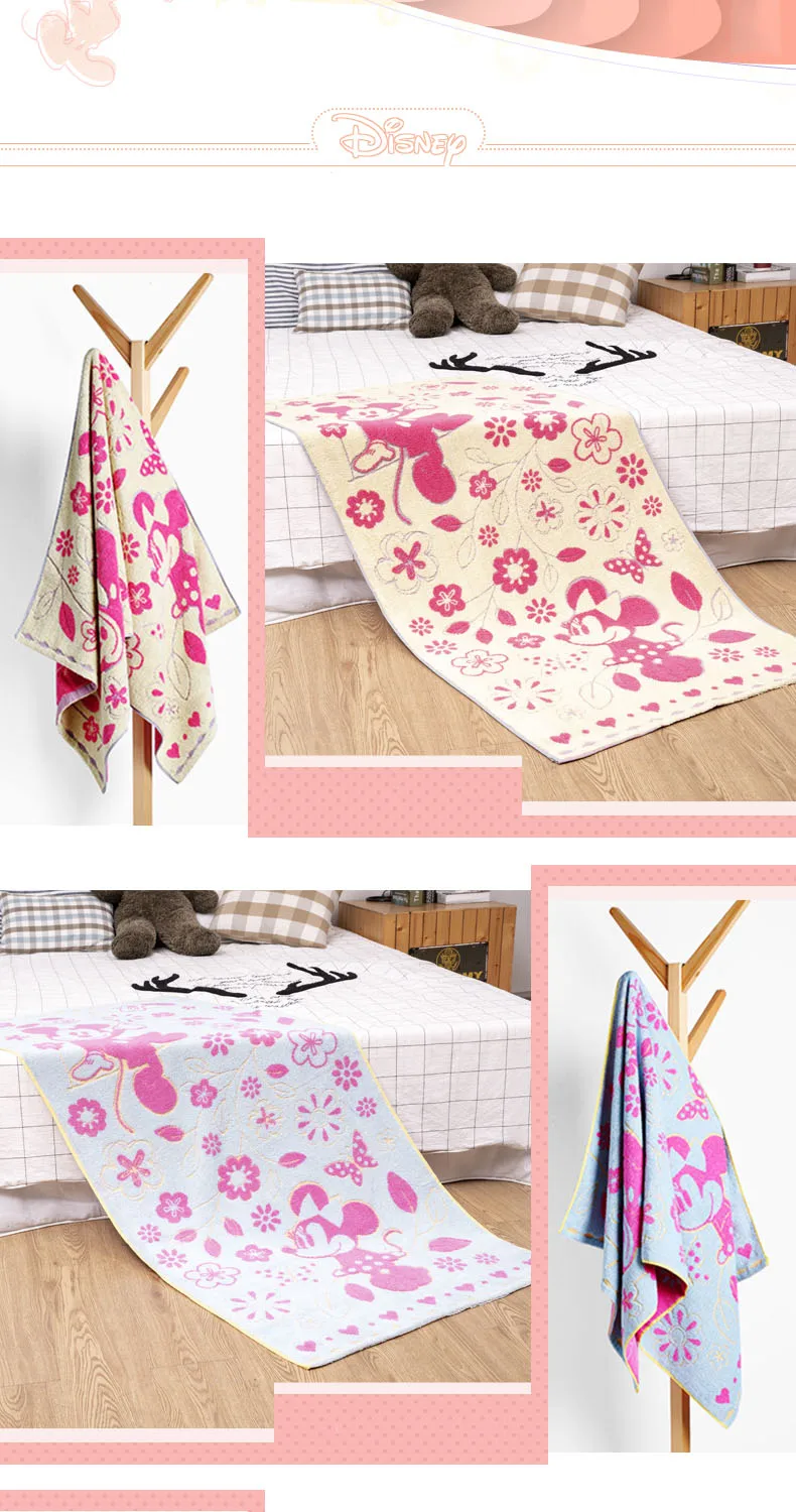 Дисней Минни Микки банное полотенце 130x70 см хлопок купальное полотенце s Прекрасный Мультфильм Новорожденные малыши Дети банное полотенце