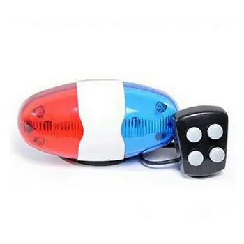 

Bicycle Bell For Bicycle Bells Creative Police Car LED Bike Light Electronic Siren For Bike Accessories 6LED 4Tone Horn