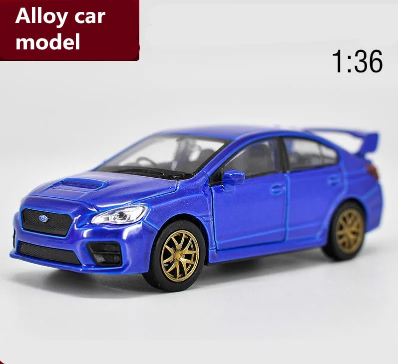 Subaru Wrx Sti 1 36 Scale Alloy Pull Back Toy Car High Simulation
