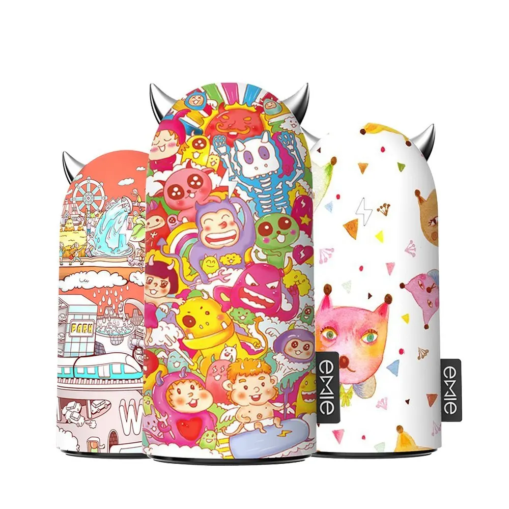 Emie xMonster portable Charger, 5200mAh Compact cute Power Bank USB Charger for iphone 6 7 8plus ipad for samsung with LED Ears