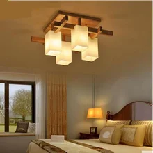 Потолочные светильники в скандинавском стиле, креативный деревянный светодиодный светильник для гостиной, потолочная лампа для спальни, потолочная лампа с татами в китайском стиле, японская лампа LU630 Z