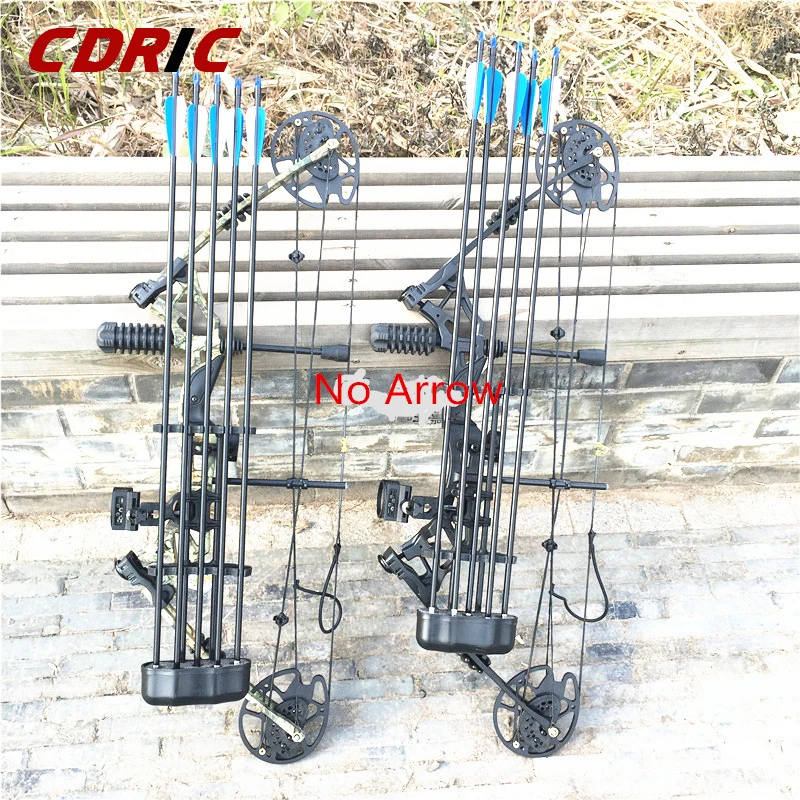 Conjuntos de arco y flecha de polea compuesta 30-70 lbs arco ajustable caza deportes al aire libre caza - 2