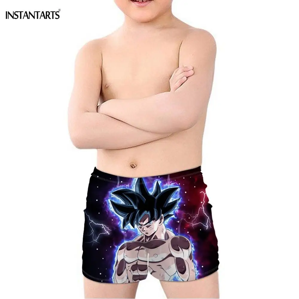 Детские пляжные плавки для купания INSTANTARTS Ultra Instinct Goku Z Broly Super Saiyan|Мужские плавки| |