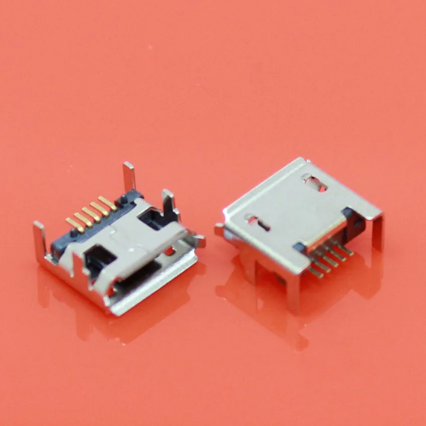 

cltgxdd Computer connector MICRO USB for mobile or tablet Jack V8 5PIN Short needle Fixed foot DIP-4 Center distance 7.2mm