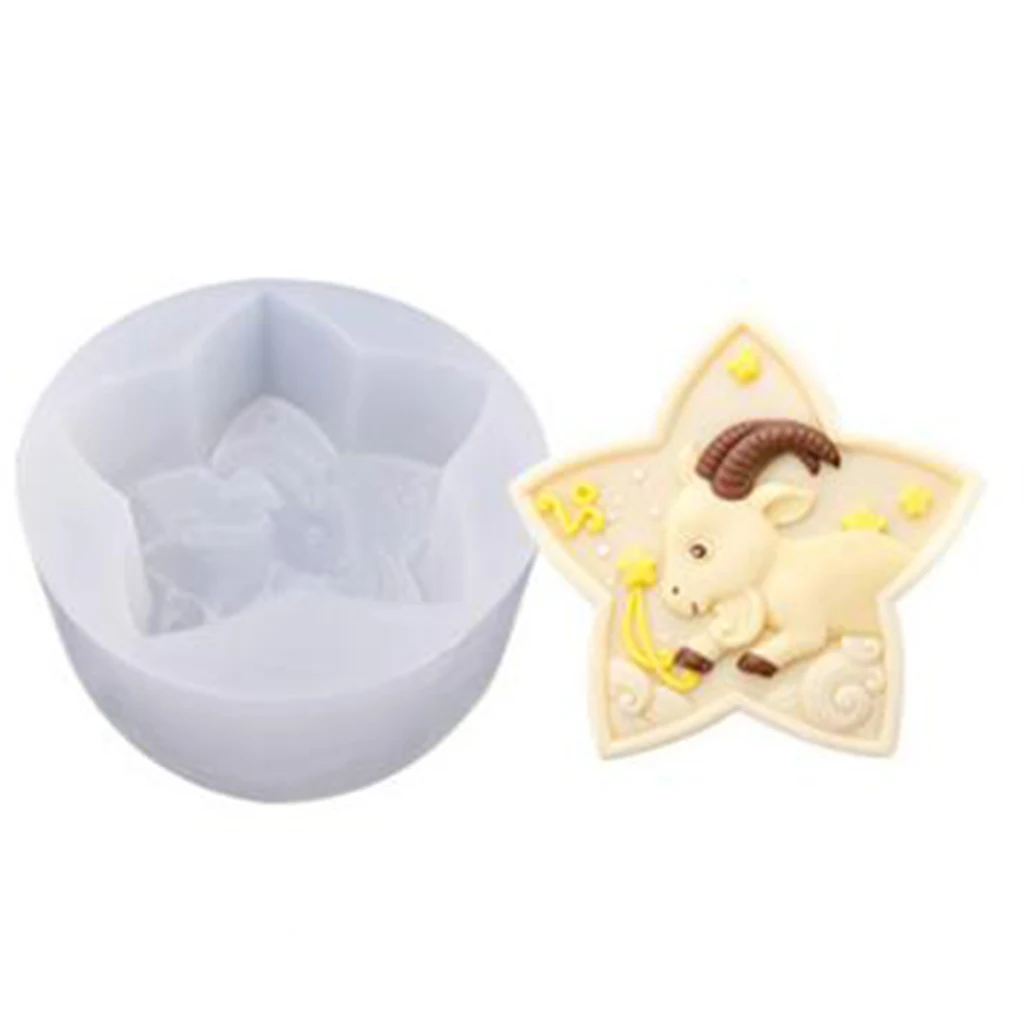 Food Grade Silicone Zodiac Sign Mold for Cake Decor,Resin Craft