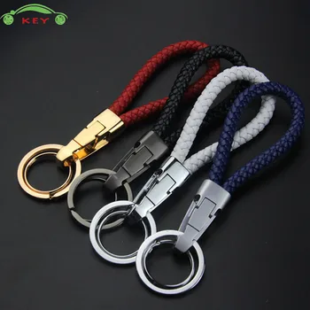 

Car Styling Braided Rope Keychain Auto Business Key Ring for Nissan Daihatsu Dacia ford ISUZU Infiniti Land Rover KIA Key Holder