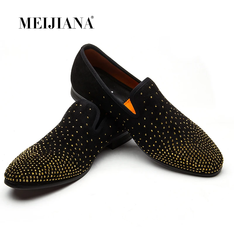 MEIJIANA Men Black Shoes Lofers 2018 New Suede Leather Luxury Brand Drilling Fashion Men's Flats Male Prom Wedding Party Shoes MEIJIANA Men Black Shoes Lofers 2018 New Suede Leather Luxury Brand Drilling Fashion Men's Flats Male Prom Wedding Party Shoes