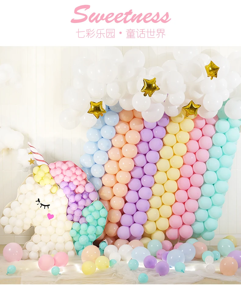 100pcs macaron balloon 10 inch macaron balloon wedding supplies decoration scene layout birthday party candy color balloons