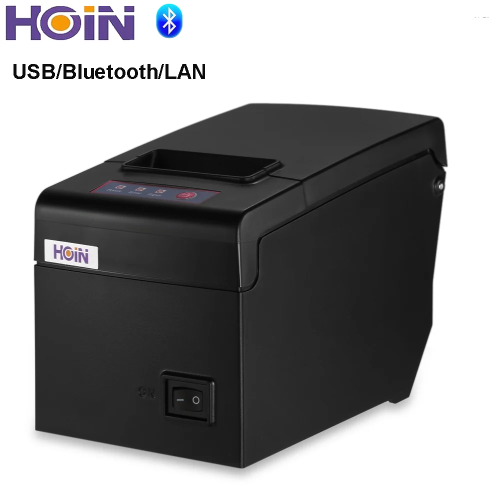 

HOIN HOP-E58 USB Bluetooth Thermal Receipt Printer 130MM/S Logo Graphics Printing ESC/POS Print Portable Printer