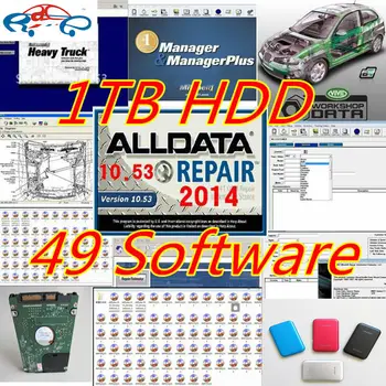 

Auto repair software Alldata 10.53+Mitchell software + mitchell Manager software 49 in 1TB HDD alldata repair software