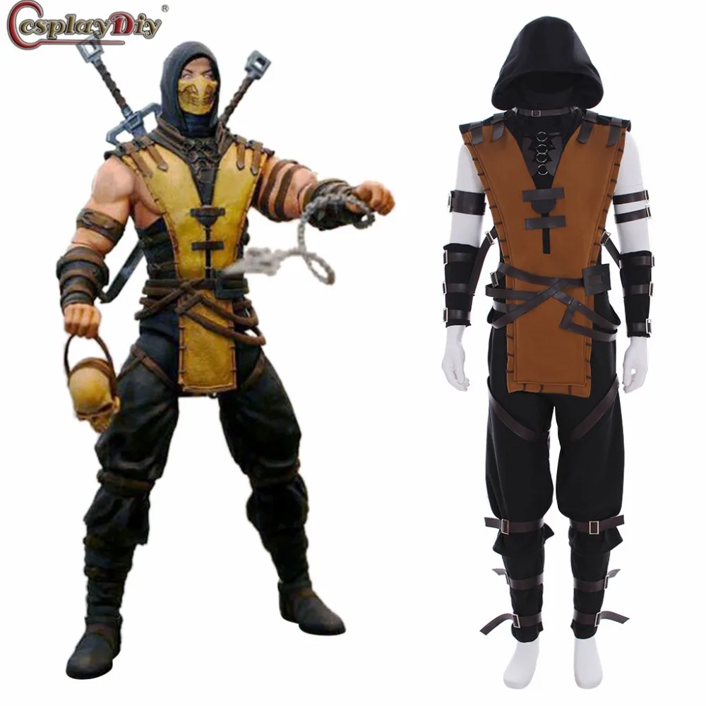 Костюм для косплея сделай сам из игры Mortal Kombat X Scorpion Hanzo Hasashi|Костюмы фильмов и ТВ| |