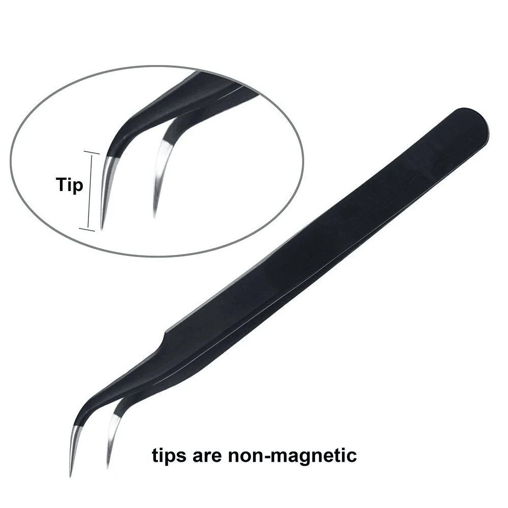 

9 Pcs/Set Precision Tweezers Tools Kit Anti-static Stainless Steel Tweezers with Storage Bag for Lab Electronics Jewelry HVR88
