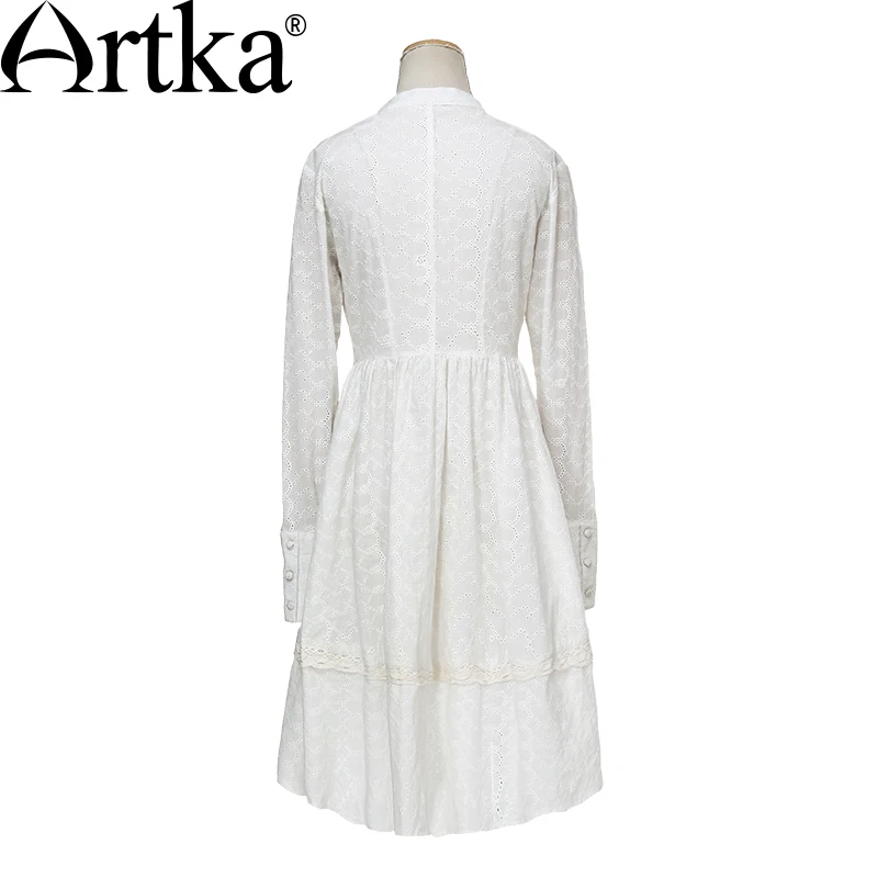 Artka 2015 женская ретро новая коллекция весенней одежды вышиванием с длинным