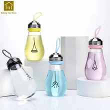 Персонализированные милый Портативный Стекло бутылка для воды Стекло Кубок Чай чашки васос де Cristal Para Agua Pots Glazen чашей WKE031