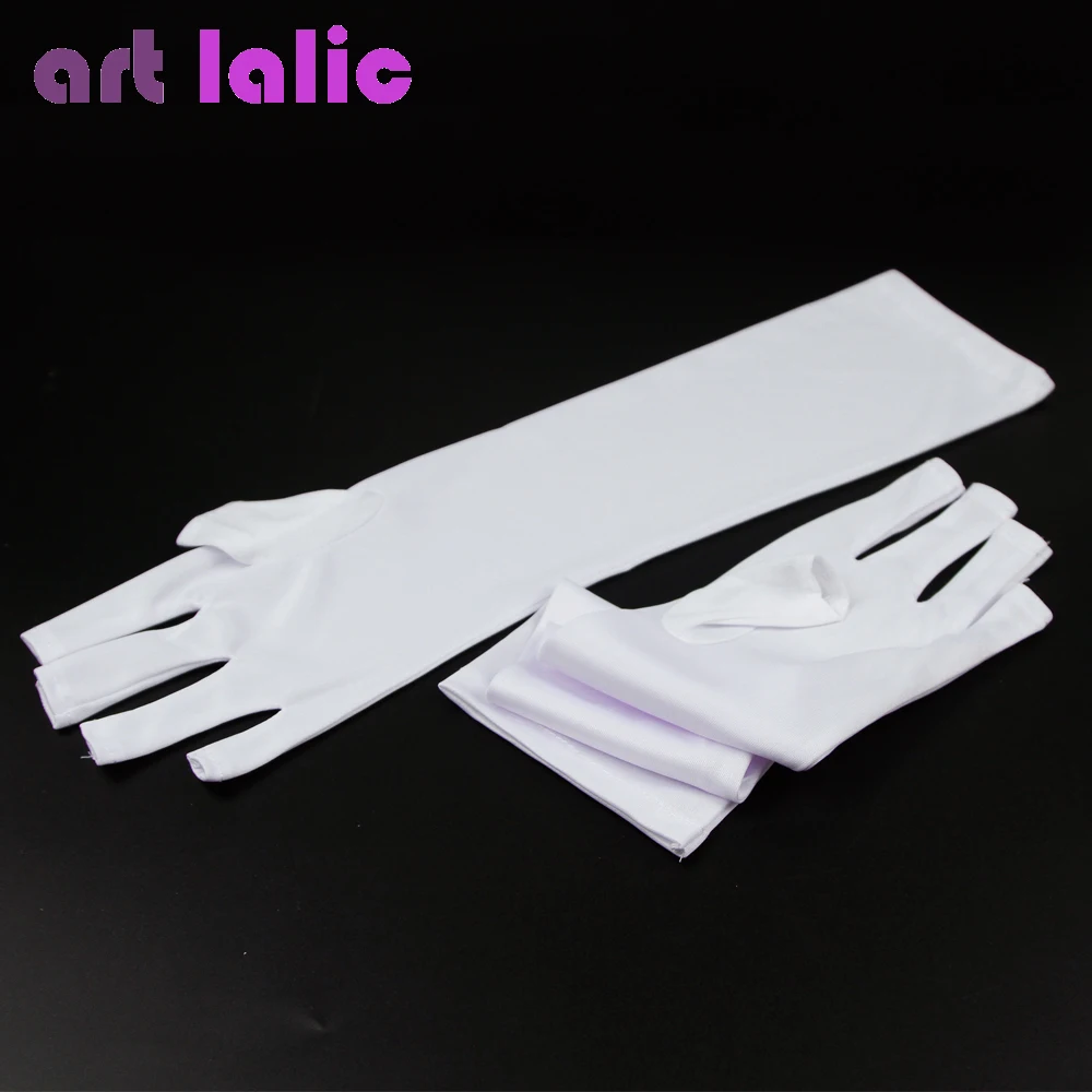 

1pair UV Protection Nail Art UV Gel Anti-ultraviolet Open-toed Gloves