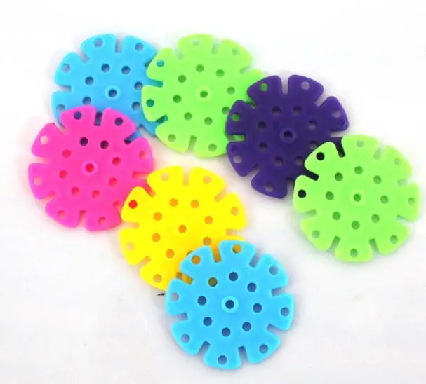 10pcs Snow Snowflake Building Blocks Toy Bricks DIY Assembling ferris wheel Toys Early Educational Learning Toys 4