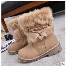 2017 nouvelles bottes d’hiver version Coréenne du lapin enfants filles bottes non-slip bottes de neige chaud grande vierge filles bottes