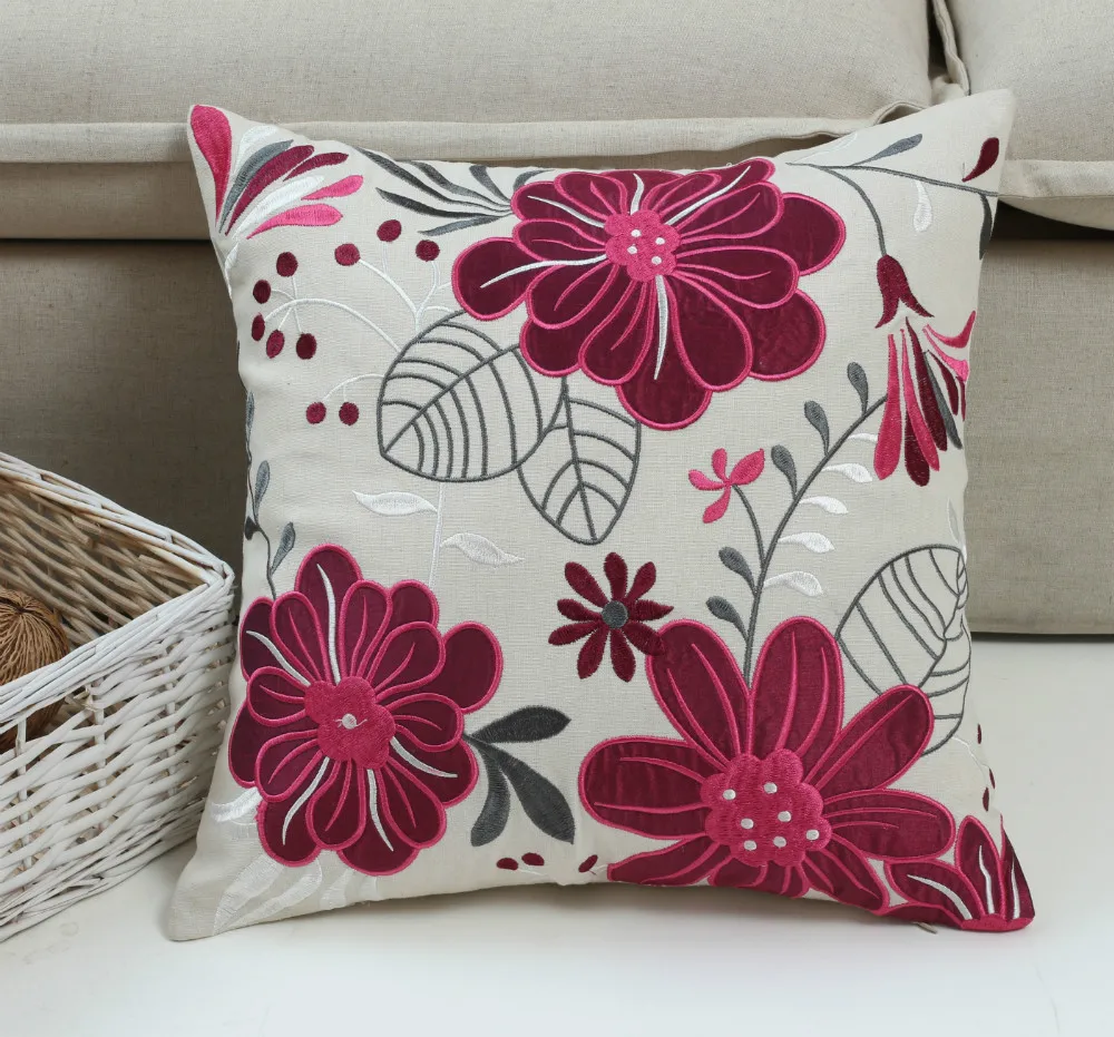Pillow Case Floral Leaf Home Decoration Garden Outdoor Soft Cushion Covers