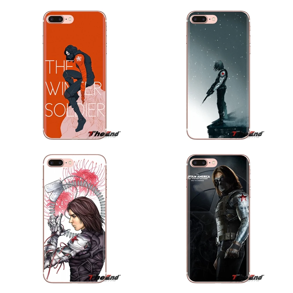 

Soft Transparent Shell Cases For Xiaomi Redmi 4A S2 Note 3 3S 4 4X 5 Plus 6 7 6A Pro Pocophone F1 Captain America Winter Soldier