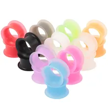 Bouchons et Tunnels en Silicone Tunnel d'oreille mince Flexible Double évasé Piercing d'oreille Tunnel de chair jauge d'oreille extenseur civières 1PC(China)