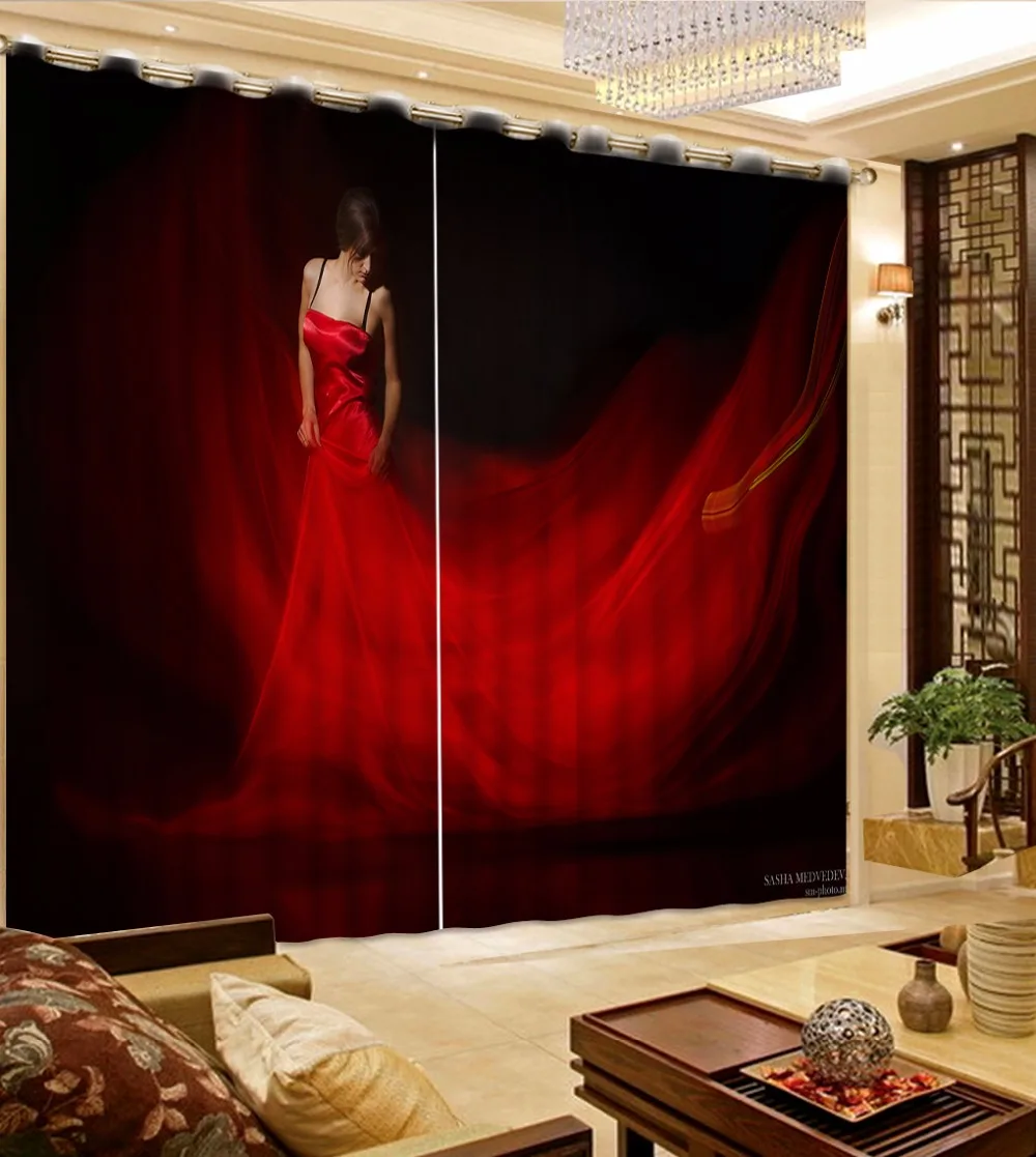 short curtains for kitchen customize 3d living room Temperament beauty bedroom blackout | Дом и сад