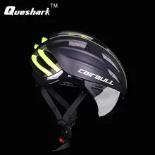 Queshark Cycling Helmet Road Mountain Bike Helmet Ultralight Integrated Bicycle Helmet With Glasses for Men Women