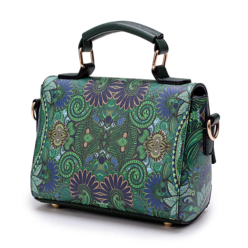 Пляжная сумка kavard, зеленые сумки через плечо с цветочным рисунком для женщин, Дизайнерская кожаная сумка, Дамская ручная сумка, сумка для основной femme de marque