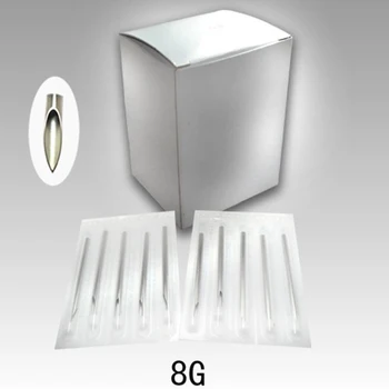 

8G Size 100Pcs New Sterile Disposable Body Piercing Needles Stainless SteelPermanent Makeup Needles Equipment agujas tatuaje