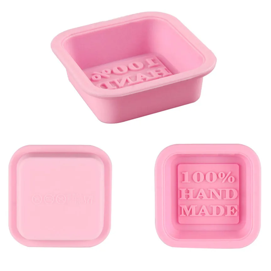 Voberry Cute Craft Art Square Silicone Oven Handmade Soap Molds DIY