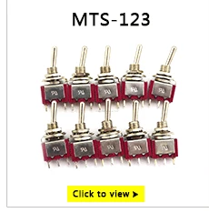 10шт Red 6 Pin-код 3 Позиции Мгновенный(ON)-OFF-(ON) и функцией автоматического возврата тумблер переменного тока 125 V/6A 250 V/3A