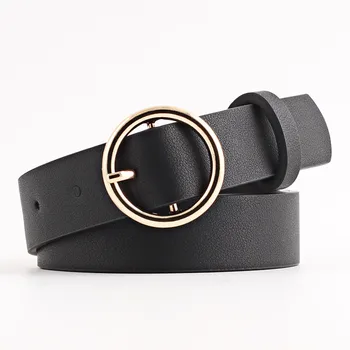 

None Round Women Solid Fashion Buckle Waist Casual Shape Belt Riem Cinto Feminino Ceinture Femme Cinturon Mujer Harajuku Cinto