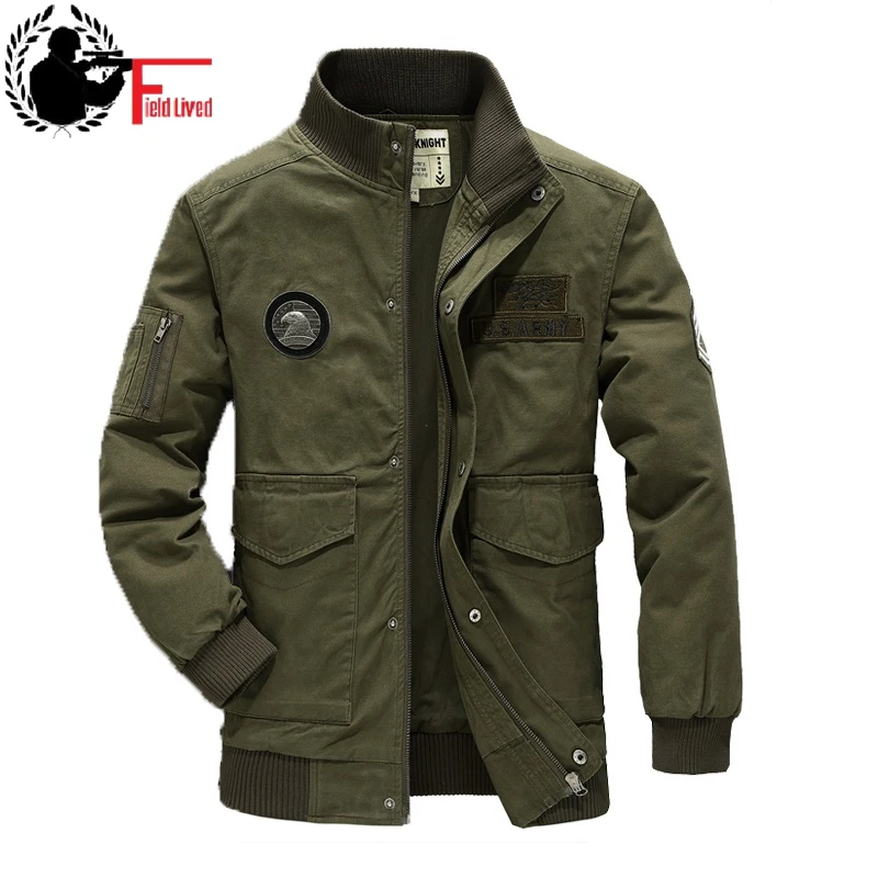 Winter Military Jackets Men Outwear Tactical 3D Bomber Jacket Army Pilot Pu Motorcycle Leather Jacket Coats