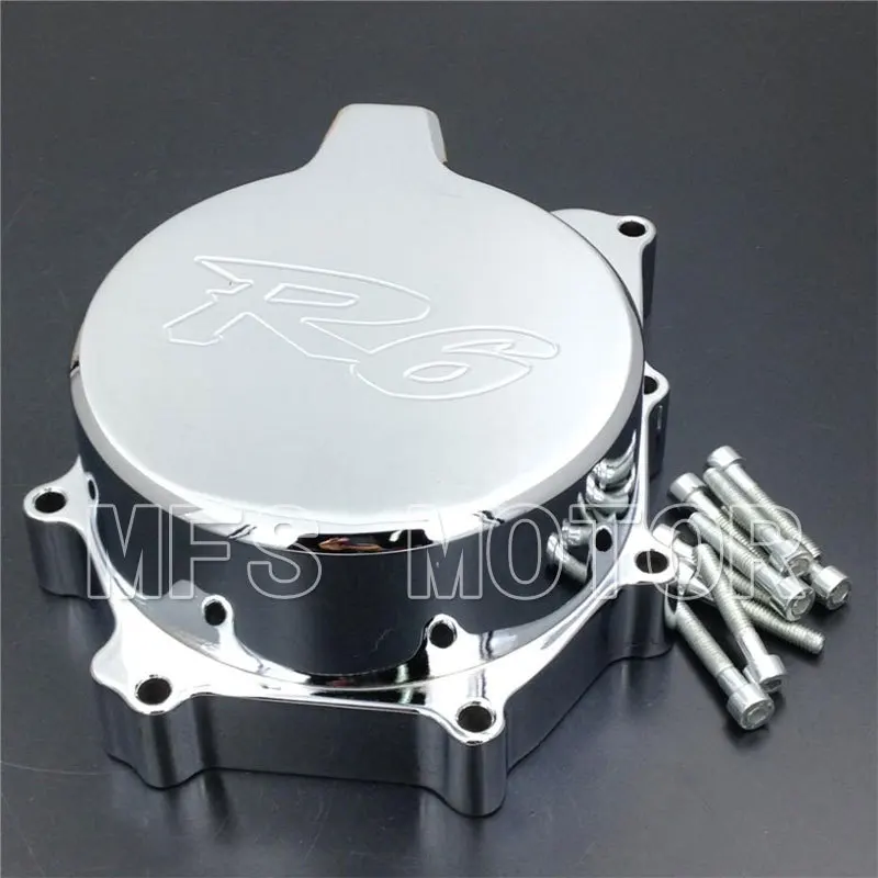 ФОТО Motorcycle Accessories motor Left side Engine Stator cover For Yamaha YZF R6 YZF-R6 1999 2000 2001 2002 Chrome