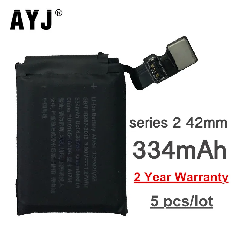 

5pcs/lot AYJ Original Battery For Apple Watch Series 2 42mm S2 A1761 Series2 334mAh Real High Capacity 100% Tested