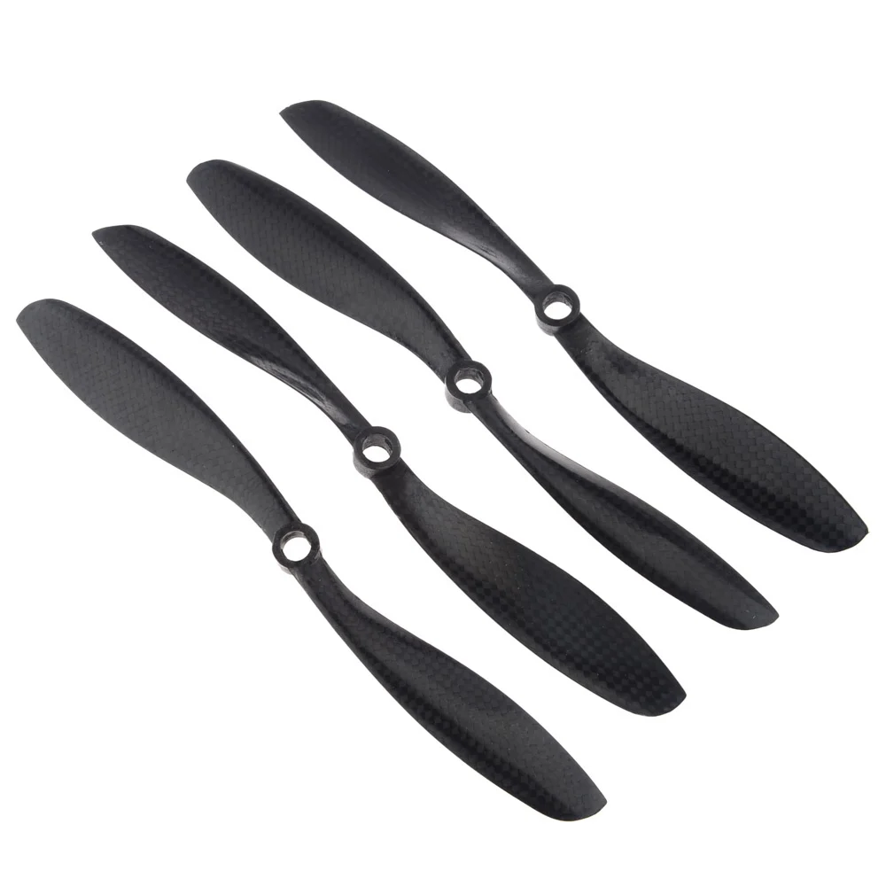 2 Pairs 8x4.5-inch Carbon Fiber Propeller Prop CW CCW 8045 8045R Suit For DJI Phantom 8MM Shaft Walkera QR X350
