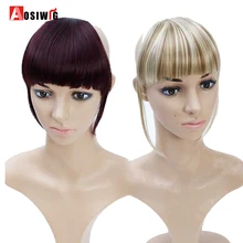 AOSI WIG Clip-In Bang Extension Blonde Hairpiece Bangs fringe Clip in Hair Extensions One Piece Straight Hairpiece Accessories