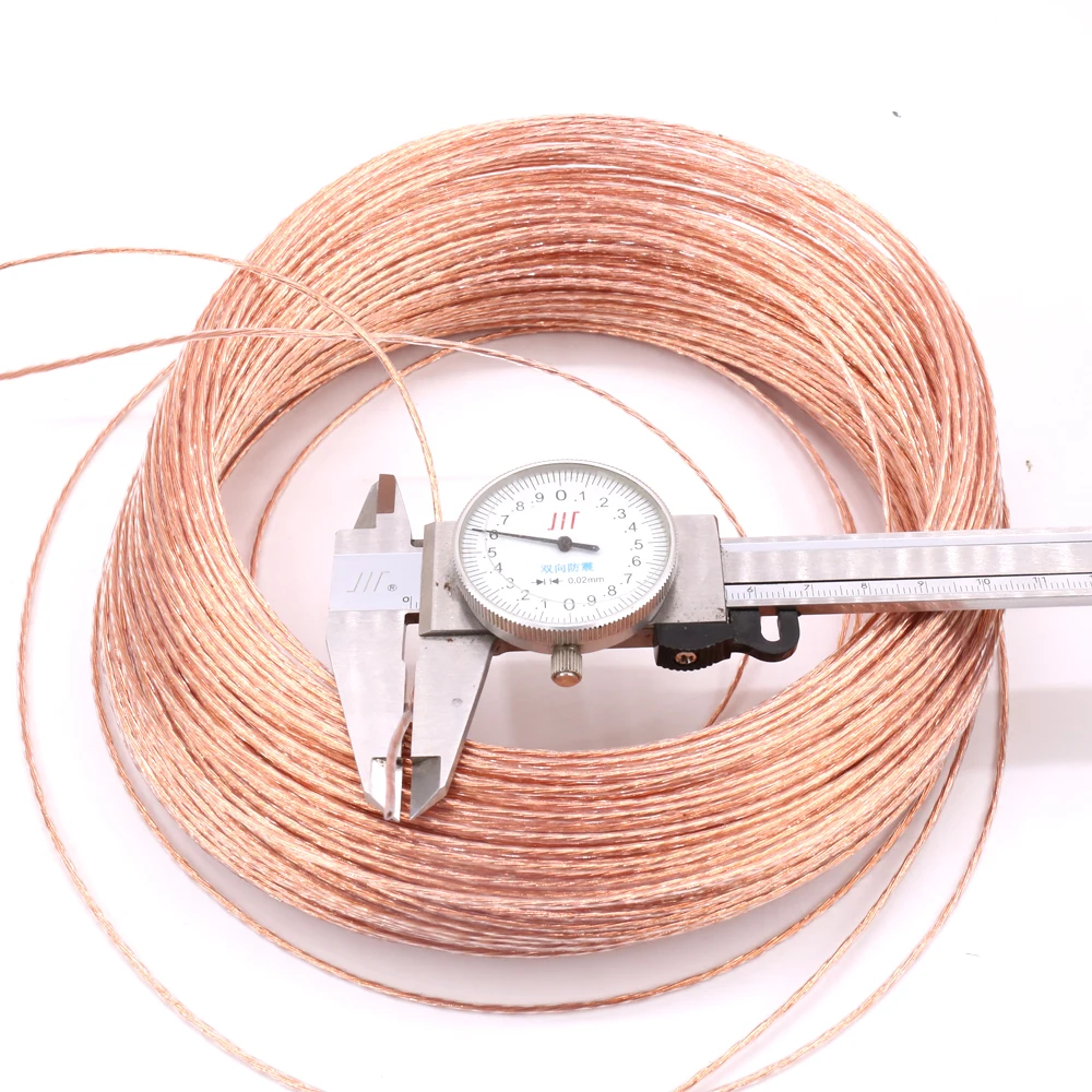 10 1000M 1 6mm 4N pure Copper Wire headphone cable audio interconnect cable