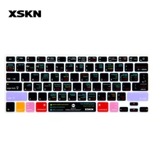 XSKN DW функциональный ярлык силиконовый чехол для клавиатуры для Macbook Air 13, для Macbook Pro 13, 15 до, версия ЕС США