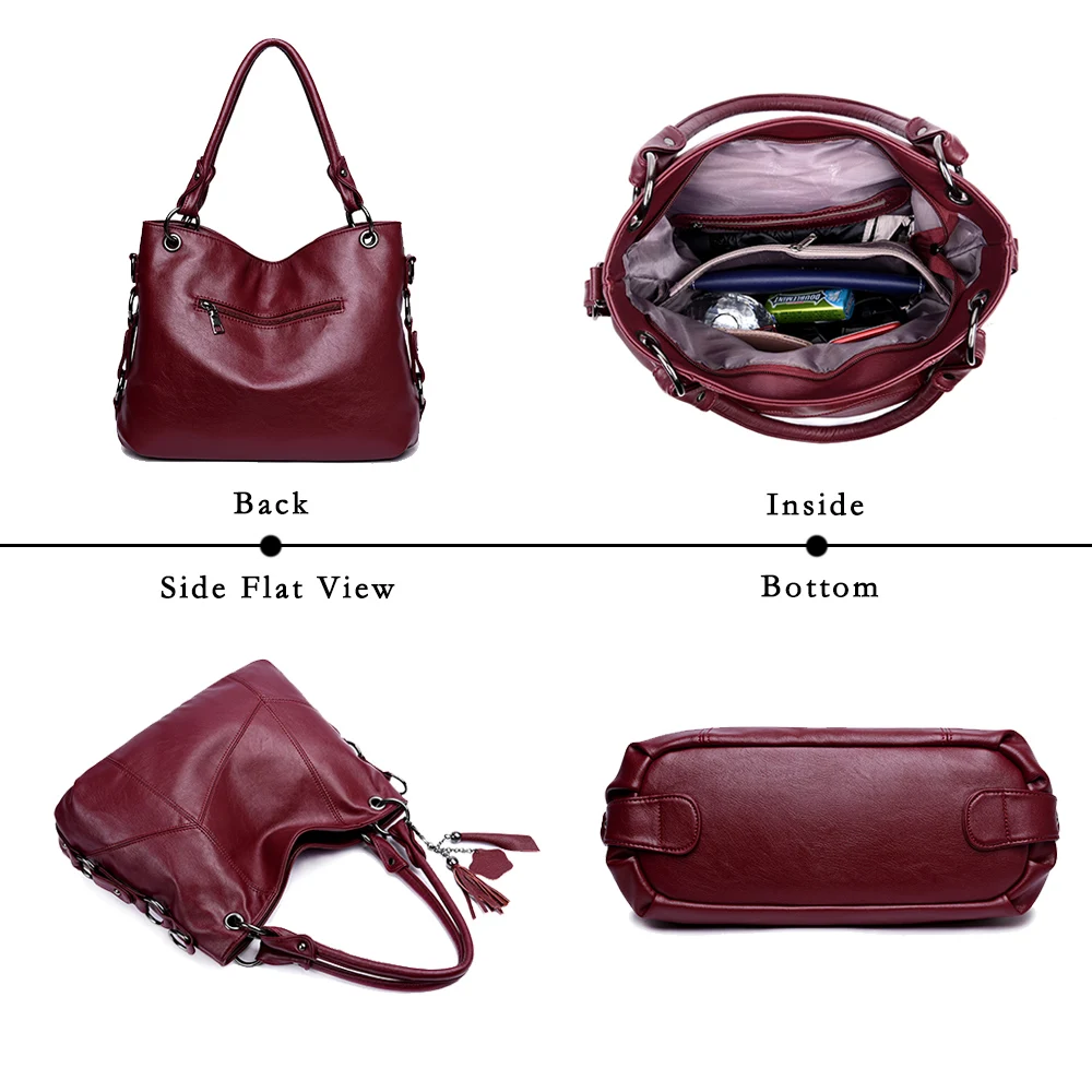  women leather handbags designer bag women bolsa luxury women messenger bag large retro tote shoulde - 32854381020