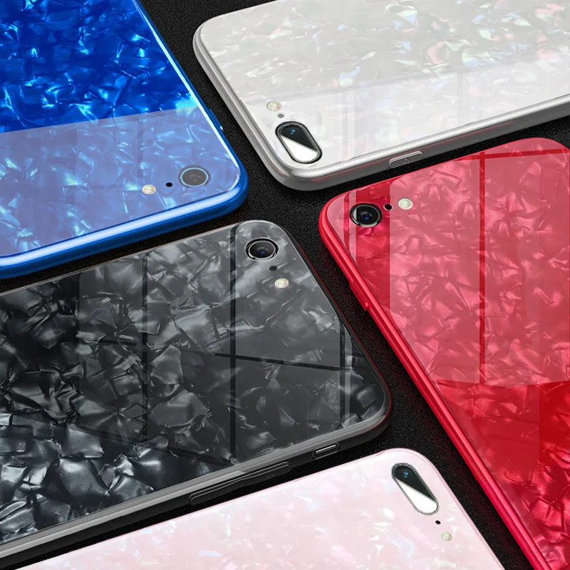 Плюс 8X7 Мода Закаленное Стекло раковины чехол для телефона iphone X 10 6 6s 7 8 плюс сзади