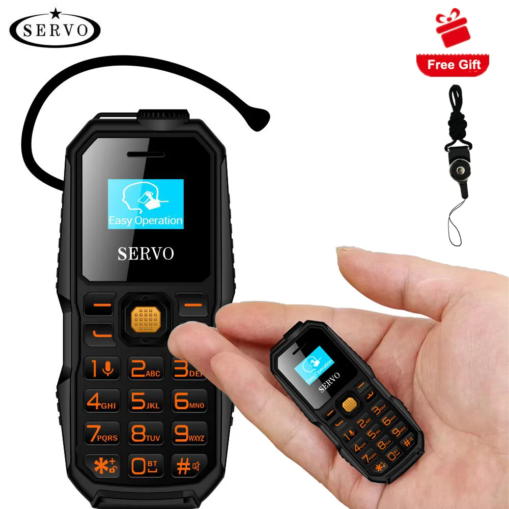 Новый SERVO S07 Bluetooth дозвон телефон 0 66 дюймов маленький экран Низкое излучение две SIM